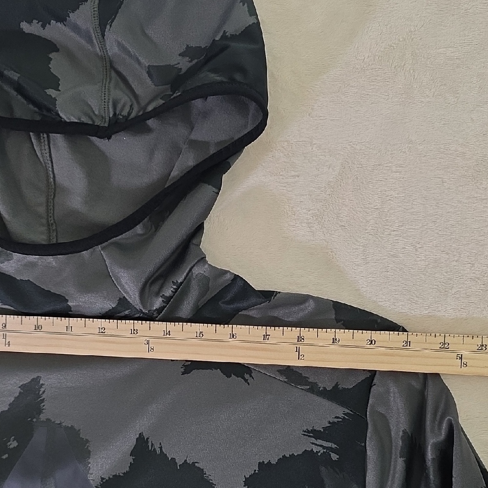 Reebok Green and Black Patterned Mens Hoodie Size 3XL XXXL‎ With Zip Pocket - Picture 4 of 13